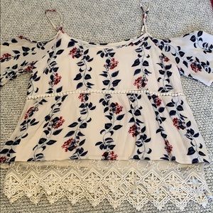 Sweet cold shoulder top